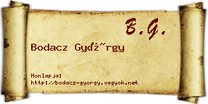 Bodacz György névjegykártya