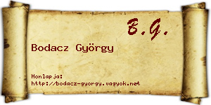 Bodacz György névjegykártya